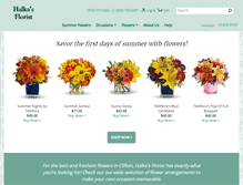 Tablet Screenshot of halkasflorist.com